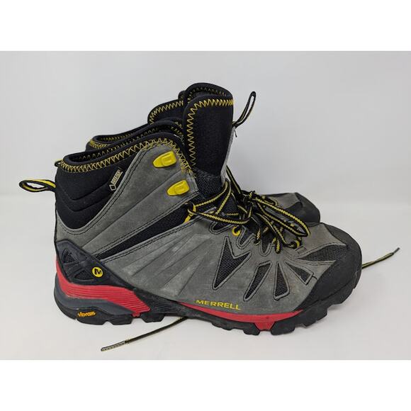 Merrell Capra Mid Gore-Tex Boot Vibram Mens 11.5 Granite/Red Hiking Trail Boot * main image 5
